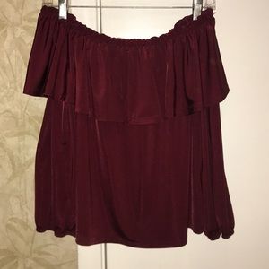 NWOT red off the shoulder top